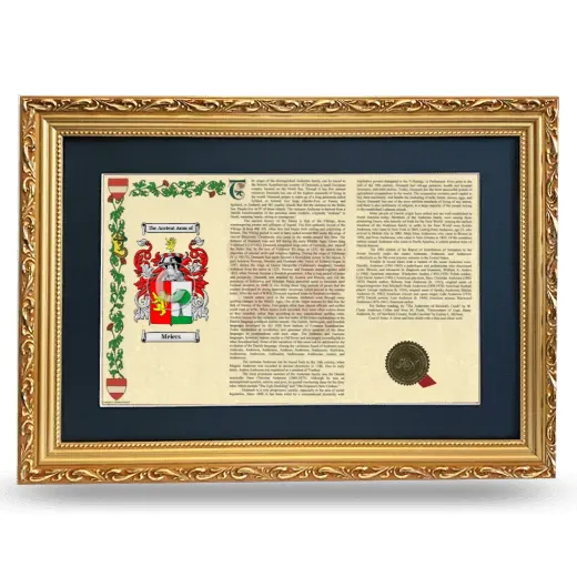Meiers Deluxe Armorial Landscape Framed - Gold