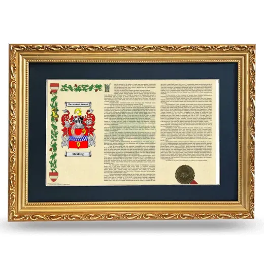 Mekking Deluxe Armorial Landscape Framed - Gold