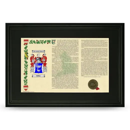 Mellas Deluxe Armorial Landscape Framed- Black