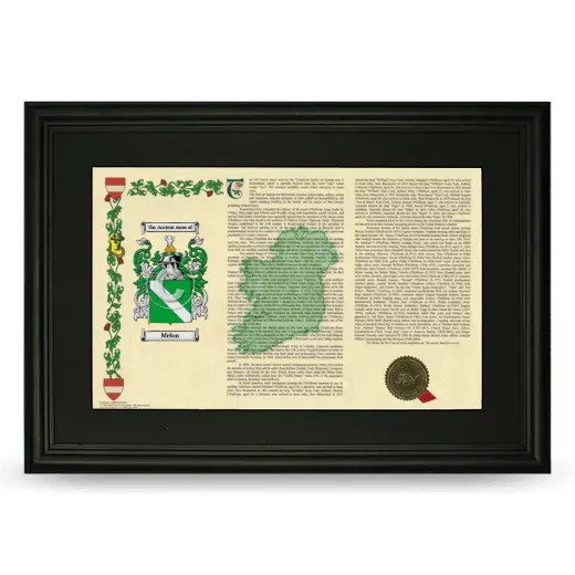 Melon Deluxe Armorial Landscape Framed- Black
