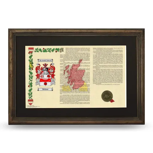 Melrose Deluxe Armorial Landscape Framed - Brown