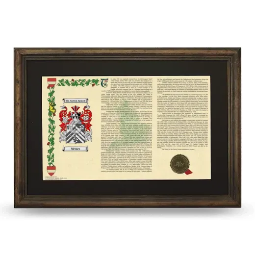 Memes Deluxe Armorial Landscape Framed - Brown