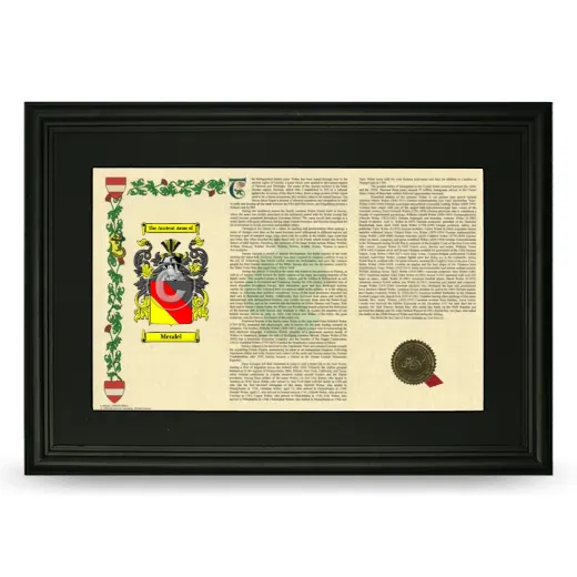 Mendel Deluxe Armorial Landscape Framed- Black