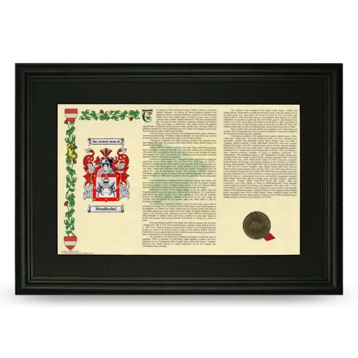 Mendizabal Deluxe Armorial Landscape Framed- Black