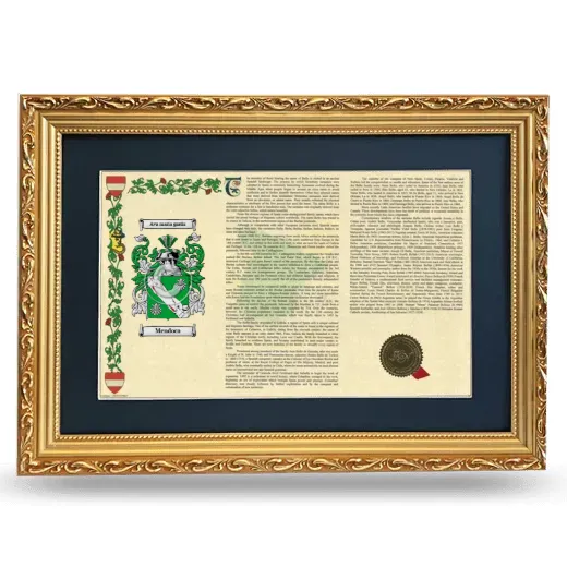 Mendoca Deluxe Armorial Landscape Framed - Gold