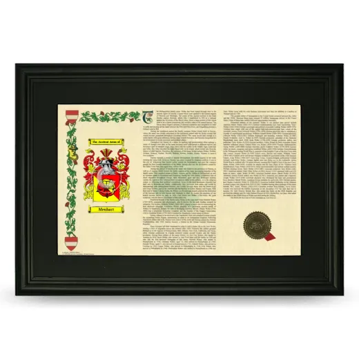 Menhart Deluxe Armorial Landscape Framed- Black