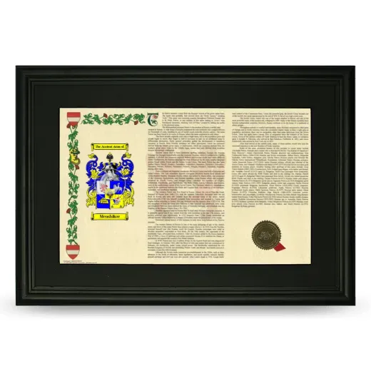 Menshikov Deluxe Armorial Landscape Framed- Black