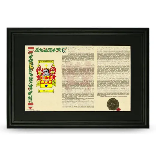 Mercers Deluxe Armorial Landscape Framed- Black