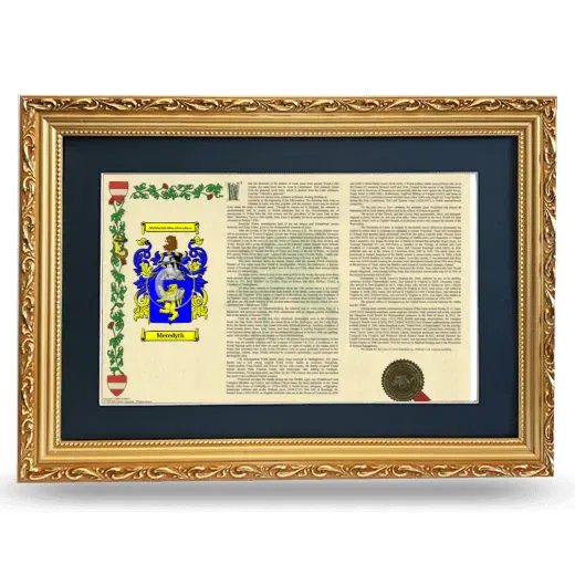 Meredyth Deluxe Armorial Landscape Framed - Gold