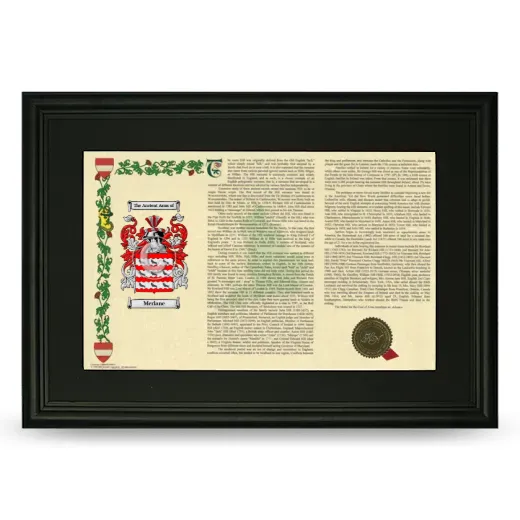 Merlane Deluxe Armorial Landscape Framed- Black