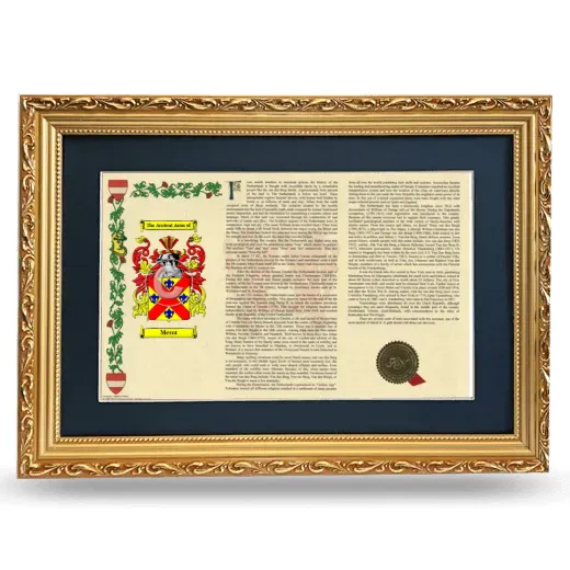 Merot Deluxe Armorial Landscape Framed - Gold