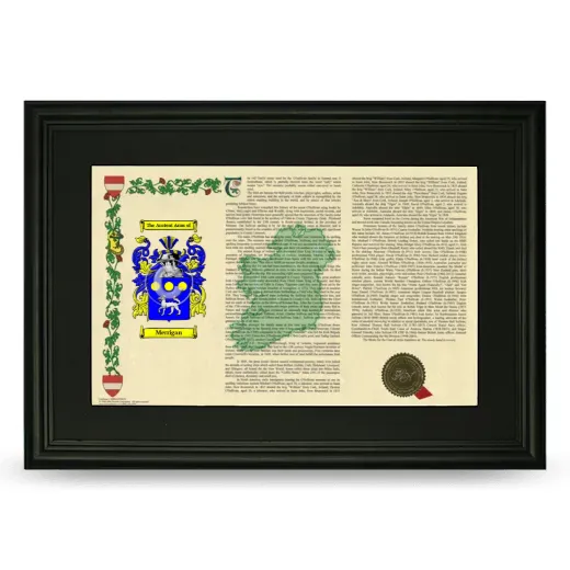 Merrigan Deluxe Armorial Landscape Framed- Black