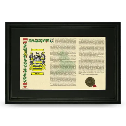 Merritt Deluxe Armorial Landscape Framed- Black