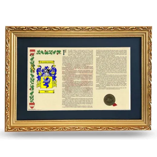 Mers Deluxe Armorial Landscape Framed - Gold