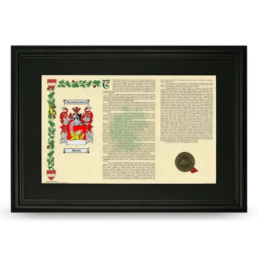 Mertin Deluxe Armorial Landscape Framed- Black