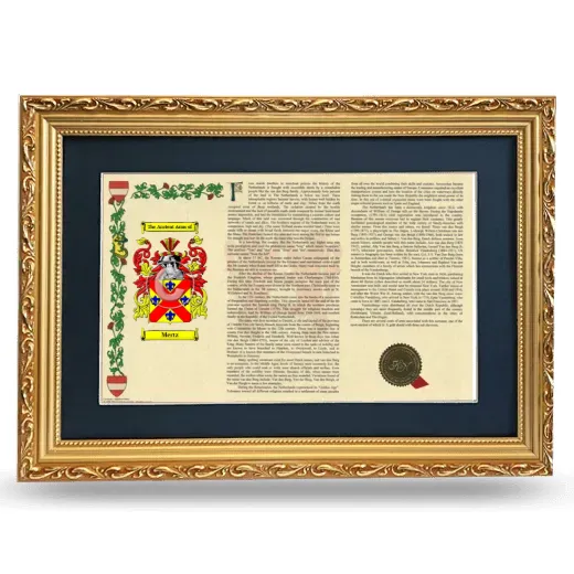 Mertz Deluxe Armorial Landscape Framed - Gold