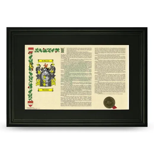 Merwine Deluxe Armorial Landscape Framed- Black