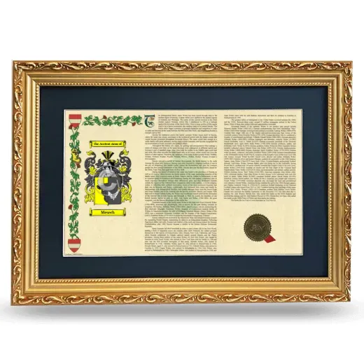 Mesech Deluxe Armorial Landscape Framed - Gold