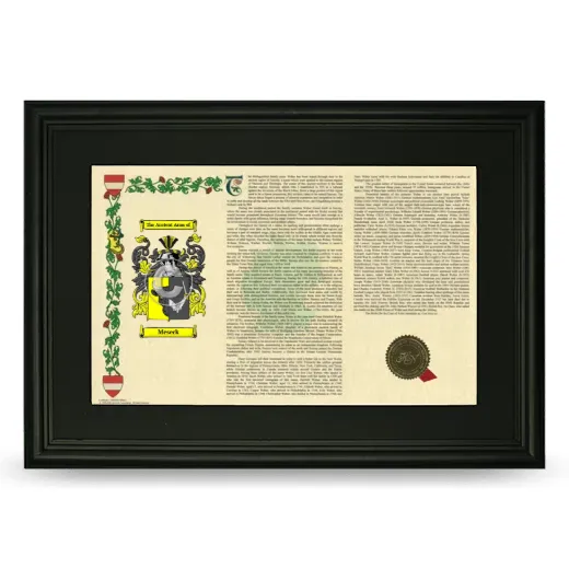 Meseck Deluxe Armorial Landscape Framed- Black