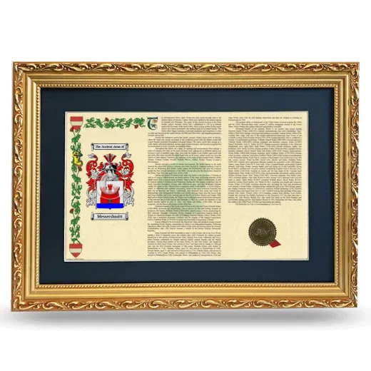 Messershmitt Deluxe Armorial Landscape Framed - Gold