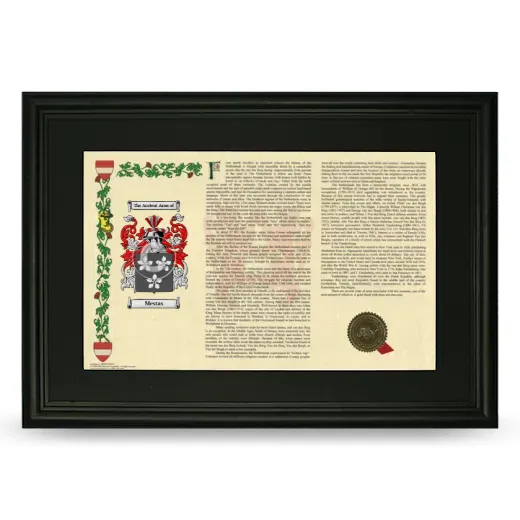 Mestas Deluxe Armorial Landscape Framed- Black