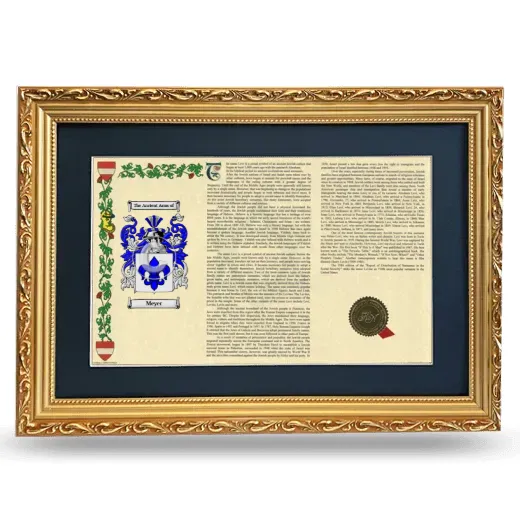Meyer Deluxe Armorial Landscape Framed - Gold