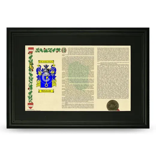 Michalowski Deluxe Armorial Landscape Framed- Black