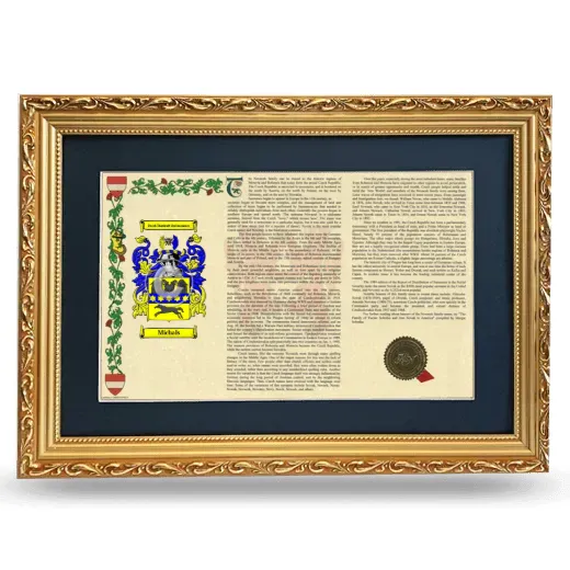 Michals Deluxe Armorial Landscape Framed - Gold