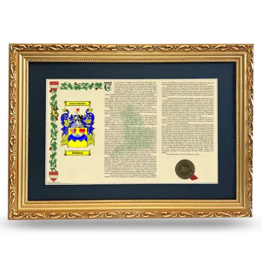 Micklem Deluxe Armorial Landscape Framed - Gold