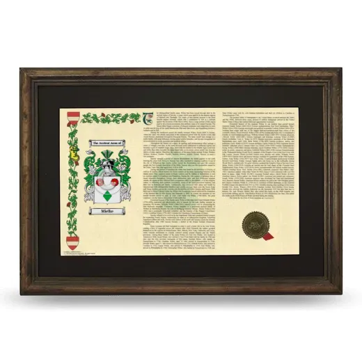 Mielke Deluxe Armorial Landscape Framed - Brown