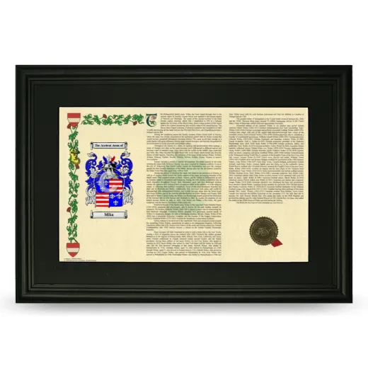 Mika Deluxe Armorial Landscape Framed- Black