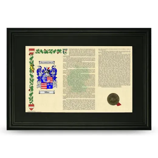 Mikas Deluxe Armorial Landscape Framed- Black