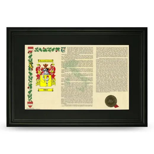 Mileti Deluxe Armorial Landscape Framed- Black