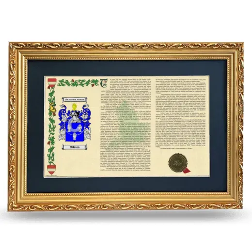 Milmon Deluxe Armorial Landscape Framed - Gold