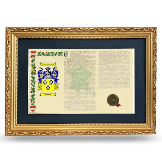 Minard Deluxe Armorial Landscape Framed - Gold
