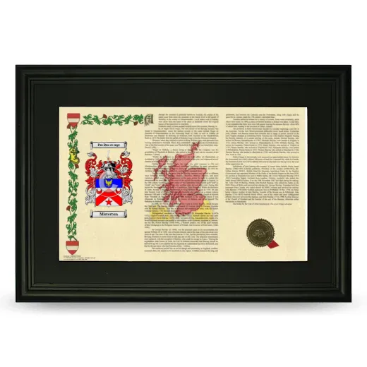 Misterton Deluxe Armorial Landscape Framed- Black