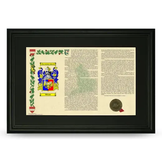 Mitane Deluxe Armorial Landscape Framed- Black
