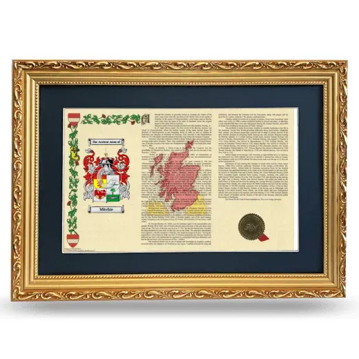 Mitchie Deluxe Armorial Landscape Framed - Gold