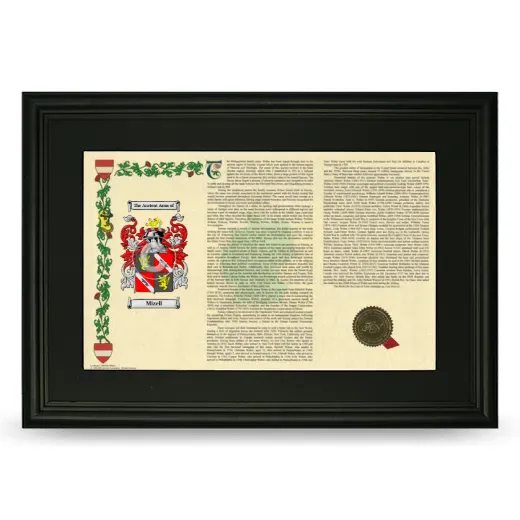 Mizell Deluxe Armorial Landscape Framed- Black