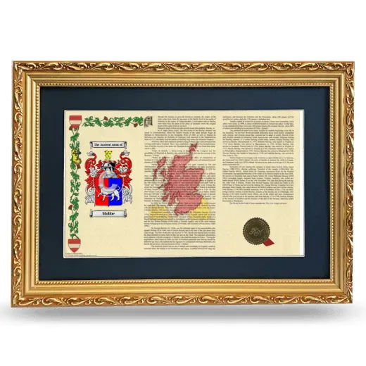 Mobbe Deluxe Armorial Landscape Framed - Gold
