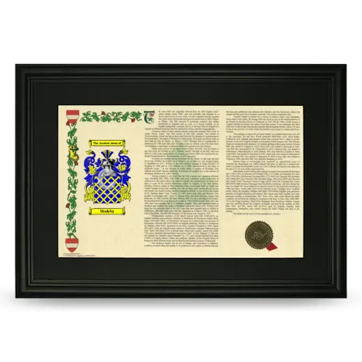 Modeby Deluxe Armorial Landscape Framed- Black