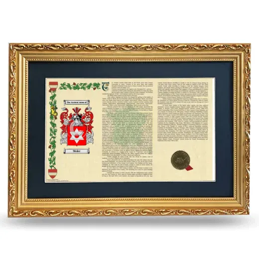 Moler Deluxe Armorial Landscape Framed - Gold