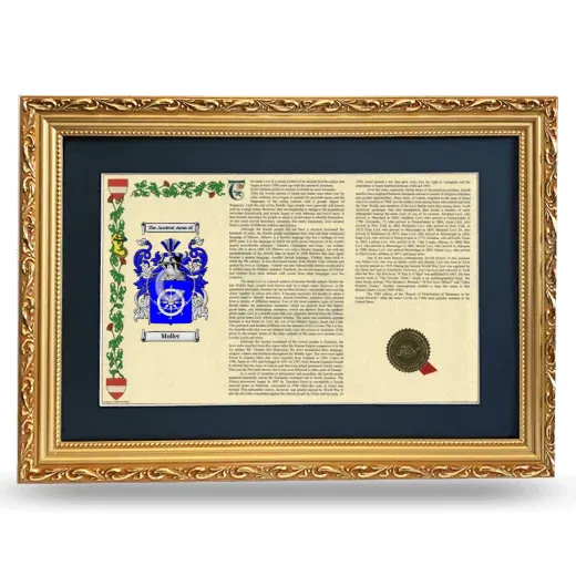 Moller Deluxe Armorial Landscape Framed - Gold