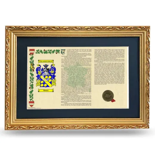 Money Deluxe Armorial Landscape Framed - Gold
