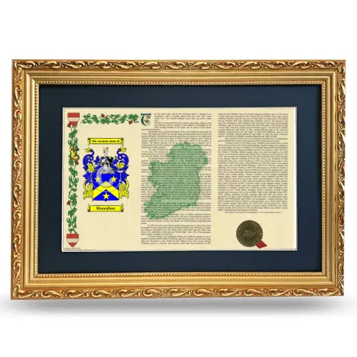 Moneyhan Deluxe Armorial Landscape Framed - Gold