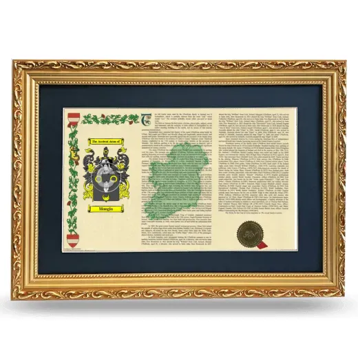 Mongin Deluxe Armorial Landscape Framed - Gold