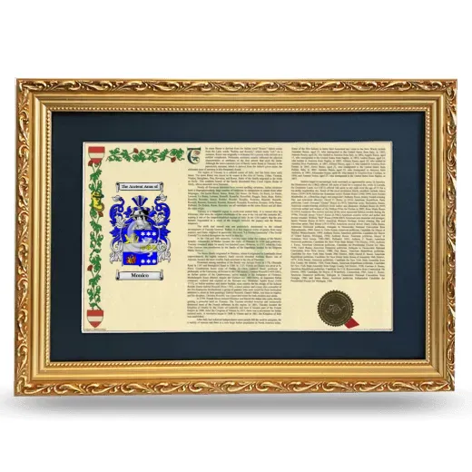 Monico Deluxe Armorial Landscape Framed - Gold