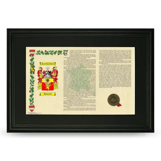 Monscord Deluxe Armorial Landscape Framed- Black