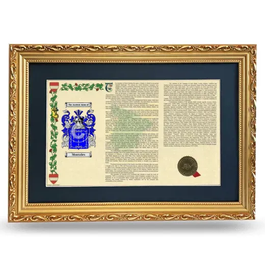 Montañes Deluxe Armorial Landscape Framed - Gold