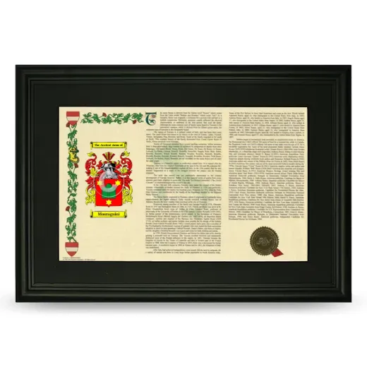 Montagnini Deluxe Armorial Landscape Framed- Black